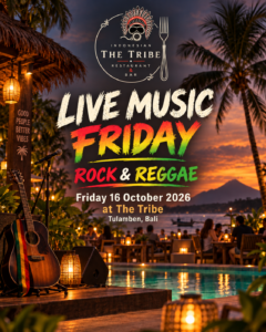 Affiche der Live-Soirée Rock & Reggae vom 16. Oktober 2026 bei The Tribe in Tulamben
