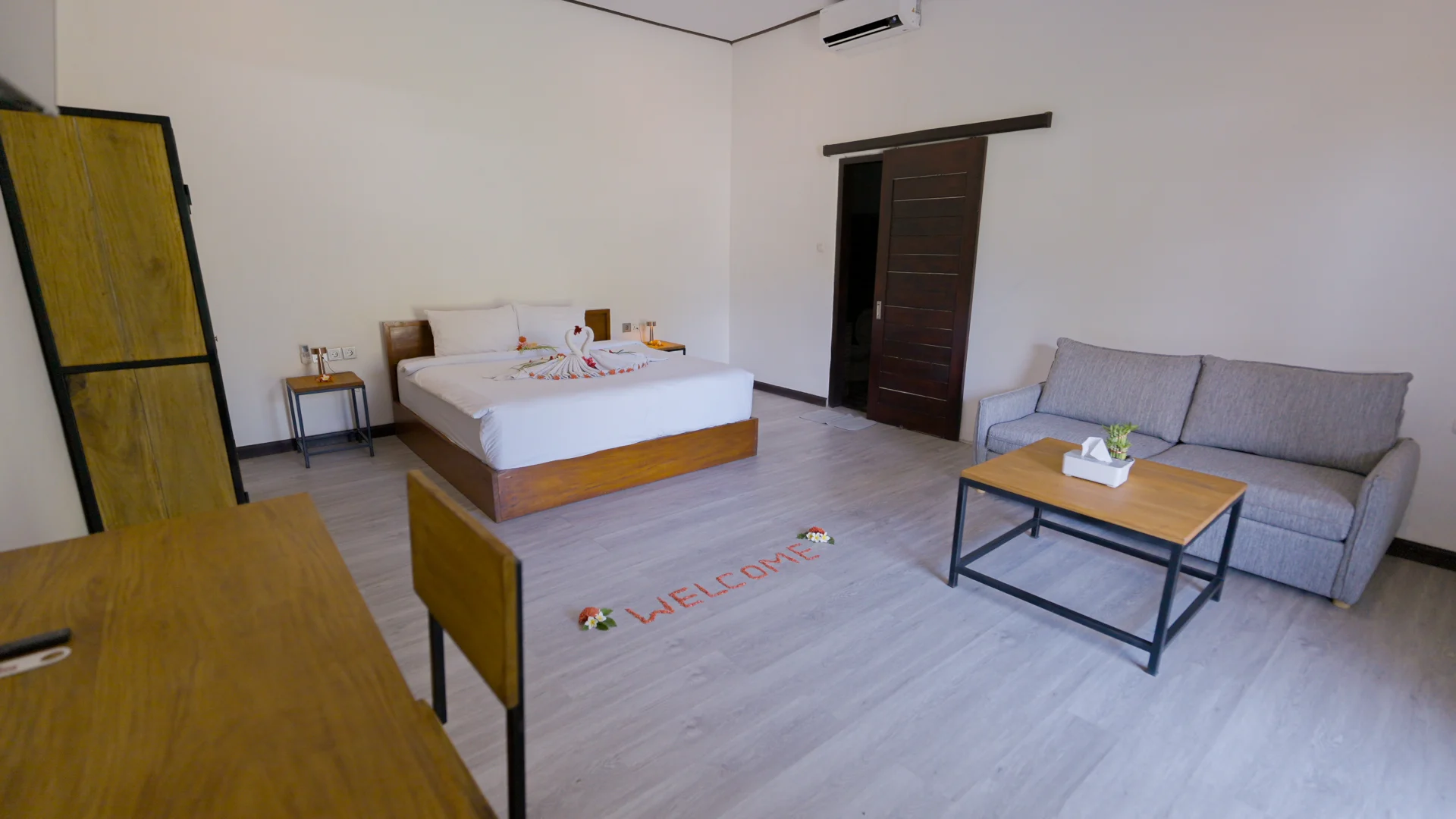 General view of the Poolview Deluxe room at Scuba Tribe Bali