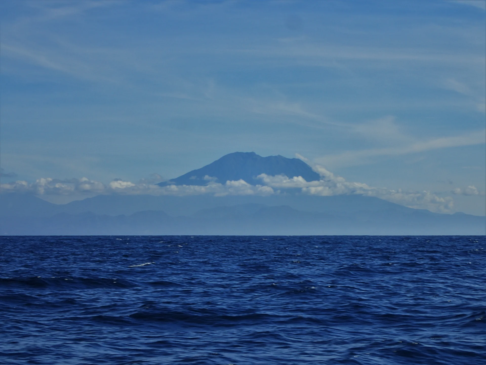 Bali’s landscape seen from the sea