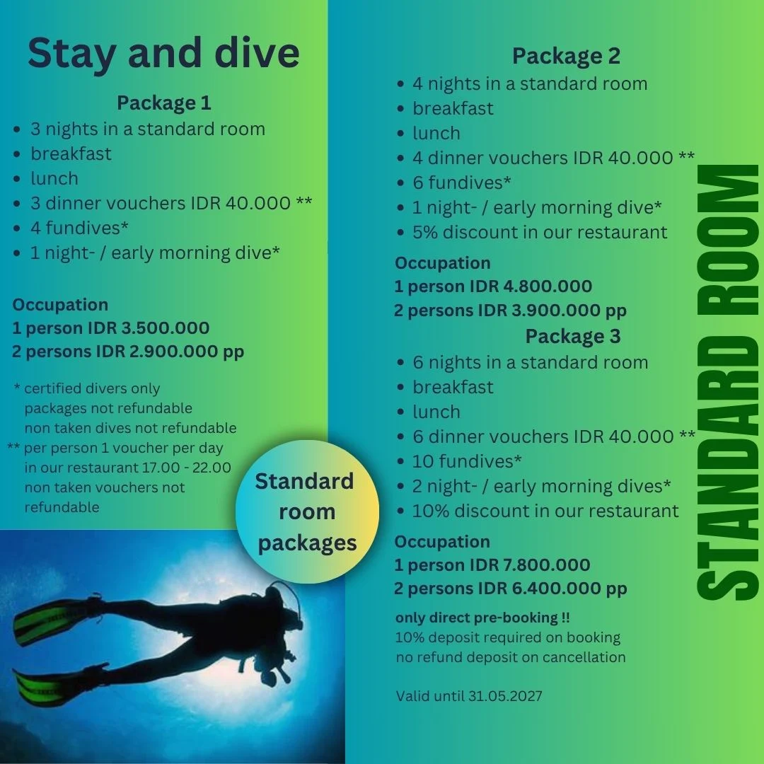 Stay and dive package at Scuba Tribe in Tulamben