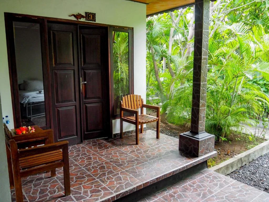 Family Room terrace in the tropical garden