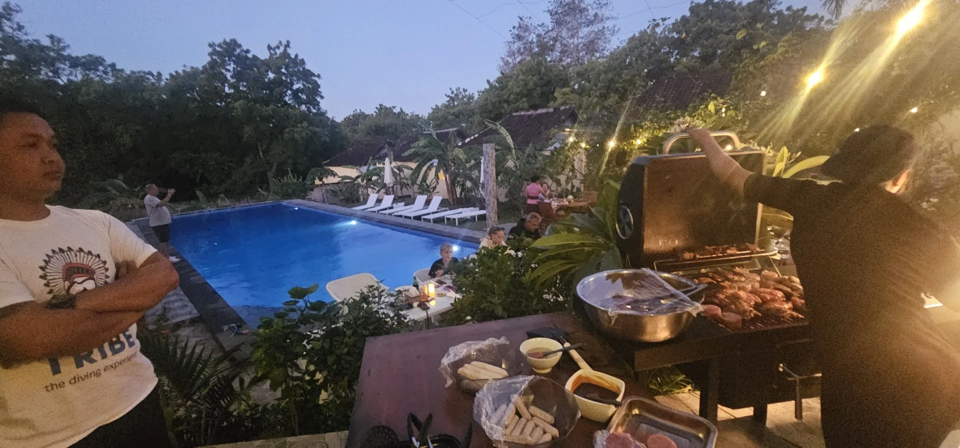 Dinner being prepared at The Tribe restaurant