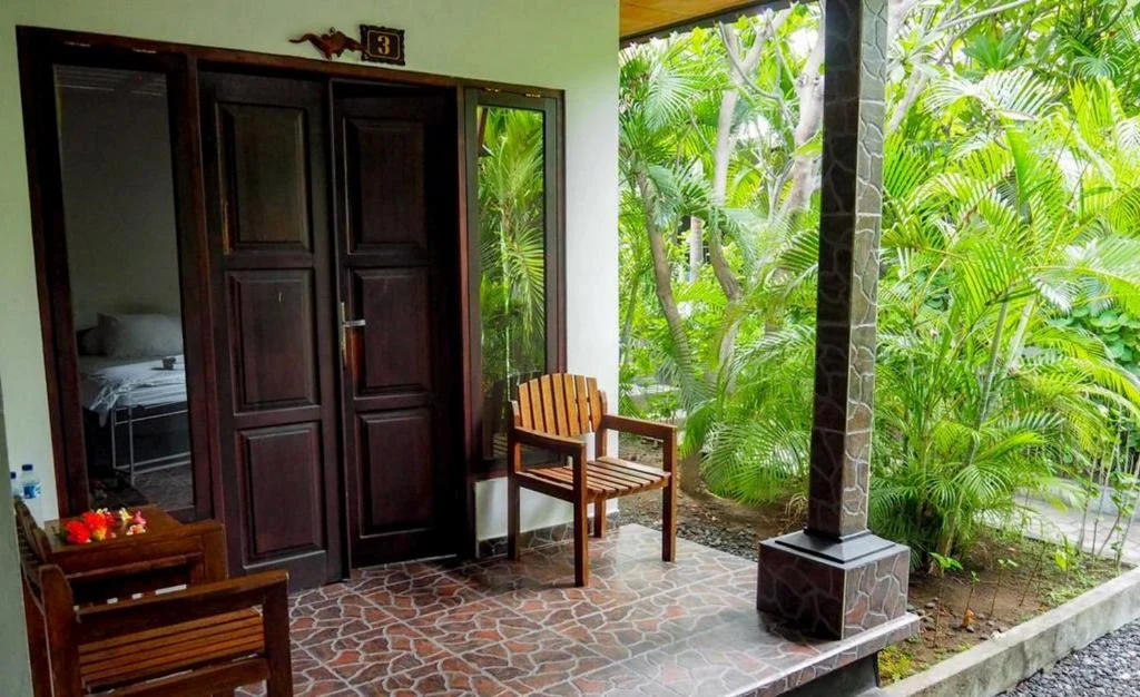 Standard Room terrace in the tropical garden