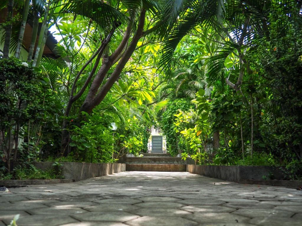 Garden path near the Family Room